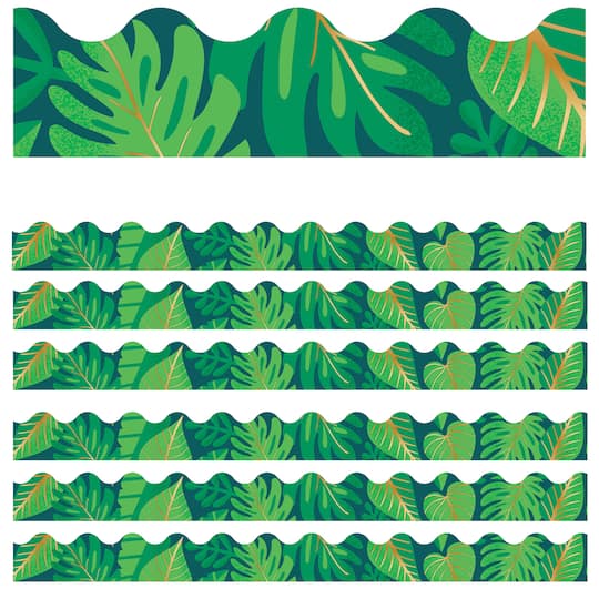 Carson Dellosa Educationยฎ One World Tropical Leaves Border, 234Ft in Green | 234 ft | Michaelsยฎ